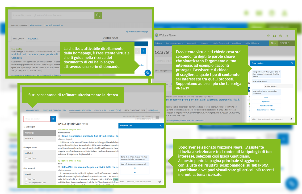 assistente virtuale funzionalità